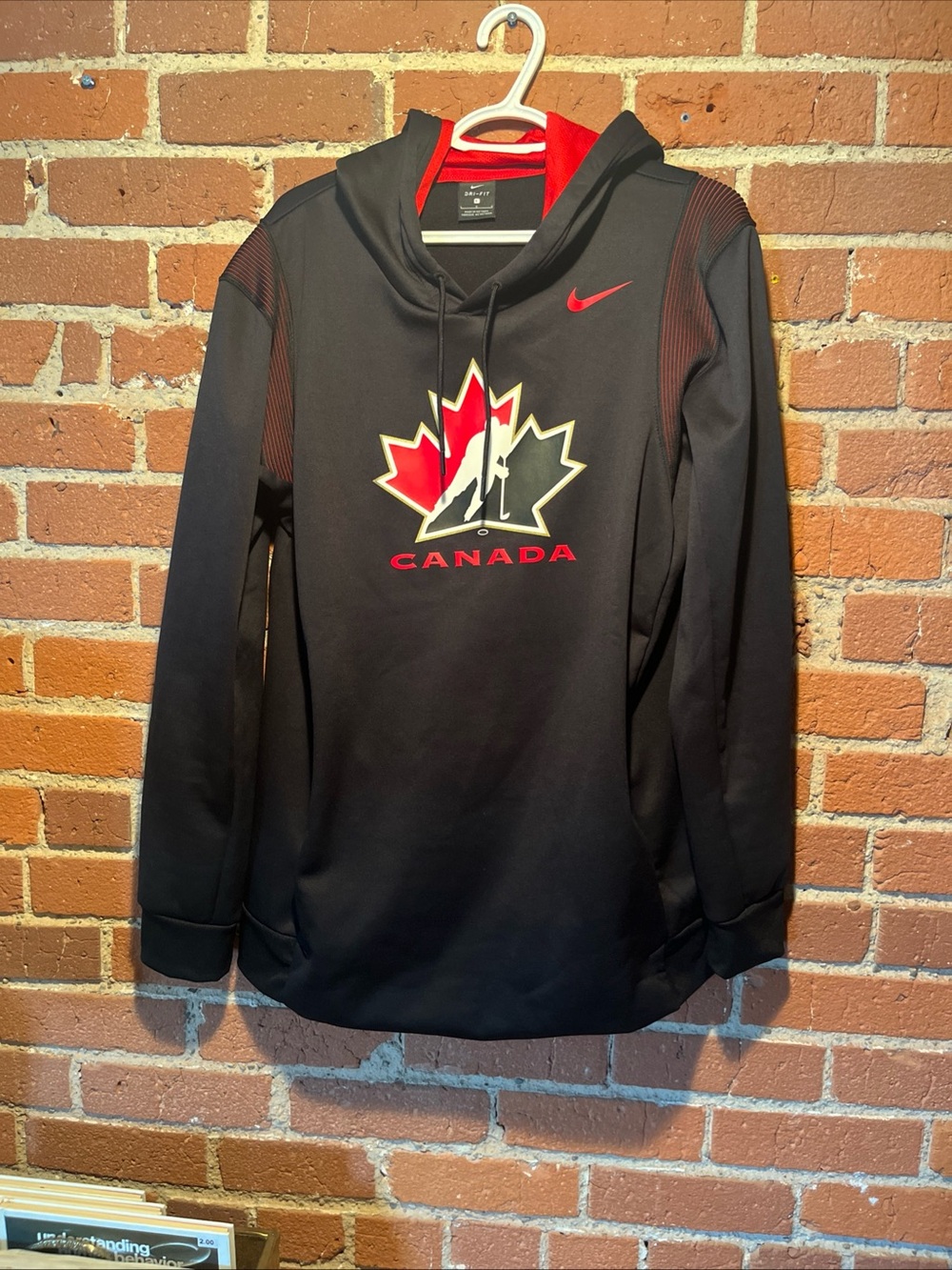 Nike Black and Red Canada Crewneck Sweatshirt